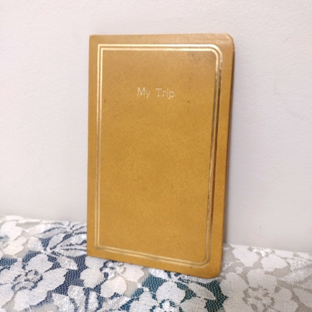Vintage My Trip Map Contact Travel Book